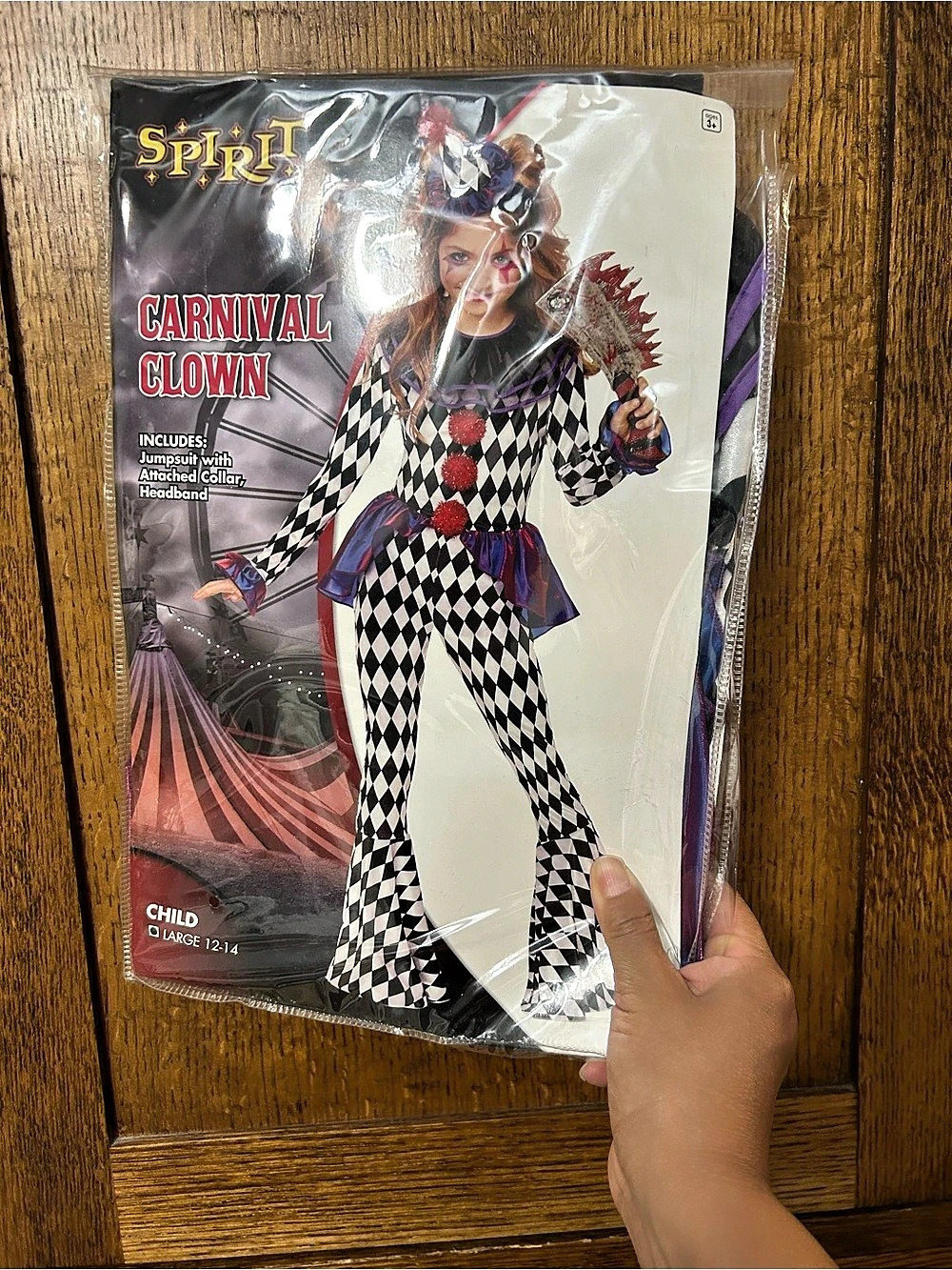 Spirit Halloween Carnival Clown Girls 12-14 Halloween Costume NWT